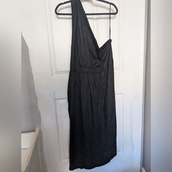 NWOT One Shoulder Linen Dress - Picture 7 of 16